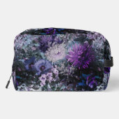 青いエレガントパープルフローラモノグラムの ドップキット (裏面)