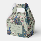 青いエレガントピーコックスと花セージ緑 フェイバーボックス (正面サイド)