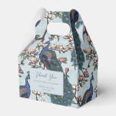 青いエレガントピーコックスと花ブルー フェイバーボックス (正面サイド)