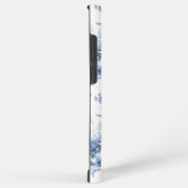 青いエレガントフローラ名/モノグラム SAMSUNG GALAXYケース (右側面)