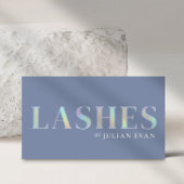 青いエレガントホログラフィックラッシュ技術者 名刺