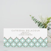 青いエレガントモロッコ様式のギフト証明書 (スタンド正面)