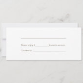 青いエレガントモロッコ様式のギフト証明書 (裏面)