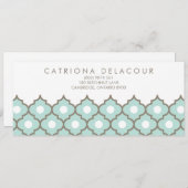 青いエレガントモロッコ様式のギフト証明書 (正面/裏面)