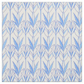 青いエレガント天然シームレス葉柄の植物 ファブリック (見本)