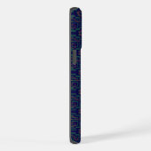 青いエレガント幾何学電話ケース iPhoneケース (右側面)