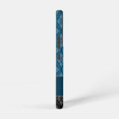 青いエレガント日本の立和柄 SAMSUNG GALAXYケース (右側面)