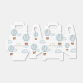 青いエレガント熱気球の雲の少年の赤ちゃんシャワー フェイバーボックス (折り畳みなし)