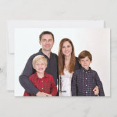 青いエレガント白いクリスマススターツリービジネス シーズンカード (裏面)