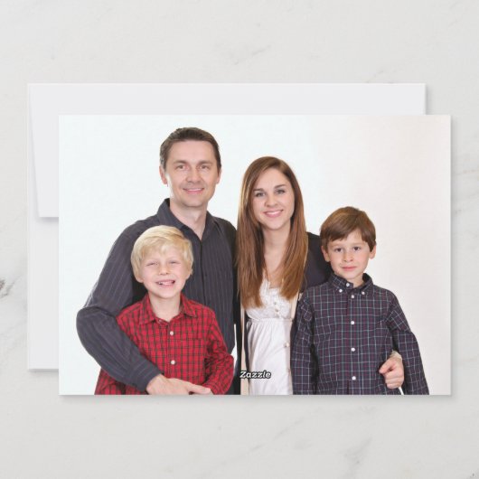 青いエレガント白いクリスマススターツリービジネス シーズンカード (裏面)