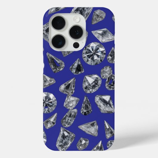 青いエレガント背景のひし形 Case-Mate iPhoneケース (裏面)