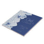 青いエレガント花の誓い10年 タイル (側面)