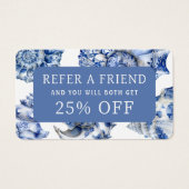 青いエレガント貝殻の紹介カード (正面)