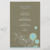 青いエレガント雪の花が冬の結婚式を渦巻く (正面)