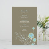 青いエレガント雪の花が冬の結婚式を渦巻く (スタンド正面)