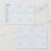 青いエレガント-ぽっちゃりした 名刺 (正面/裏面)