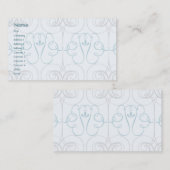 青いエレガント-ビジネス 名刺 (正面/裏面)