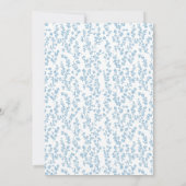 青いエレガントChinoisery男の子の赤ちゃんシャワー 招待状 (裏面)