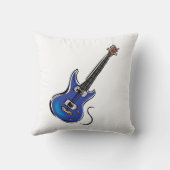 青いエレキギター音楽graphic.png クッション (裏面)