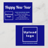 青いエンクロージャカードの年始の挨拶 エンクロージャーカード (正面/裏面)