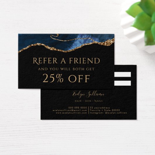 青いエージェント紹介カード (デスク)