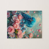 青いオウムとベビー ジグソーパズル (横)