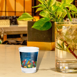 青いオウムの葉鳥の名前 ショットグラス