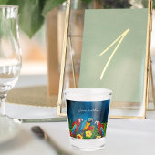 青いオウムの葉鳥の名前 ショットグラス