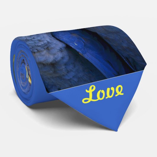 青いオウム愛 ネクタイ (ロール)