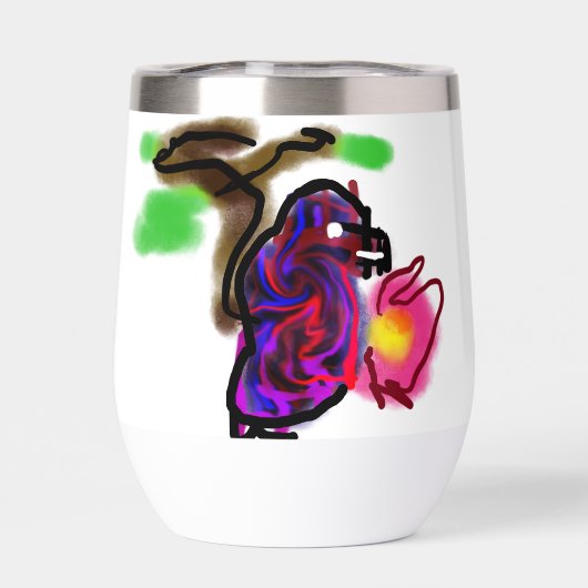 青いオウム (背面)
