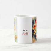 青いオウムJPECのコイJPECの芸術の、Judi コーヒーマグカップ (中央)