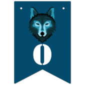 青いオオカミ ハロウィンパーティー バンティングフラッグ (第2の旗)