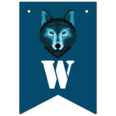 青いオオカミ ハロウィンパーティー バンティングフラッグ (第3の旗)