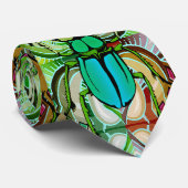 青いオオタマオシコガネのデザイン ネクタイ (ロール)