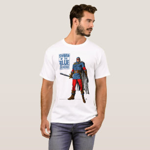 青いオオタマオシコガネの剣 Tシャツ