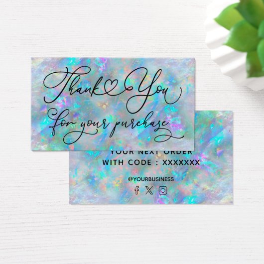 青いオパールのご購入ありがとうございます (デスク)