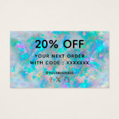 青いオパールのご購入ありがとうございます (裏面)