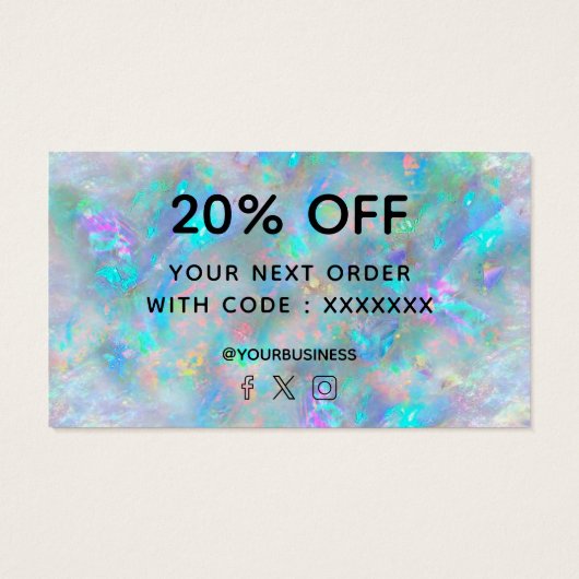 青いオパールのご購入ありがとうございます (裏面)