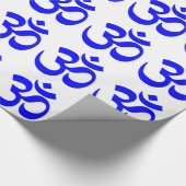 青いオブジェクトモデル記号パターン ラッピングペーパー (角)