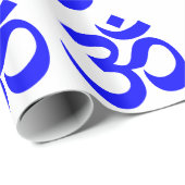 青いオブジェクトモデル記号パターン ラッピングペーパー (ロールコーナー)