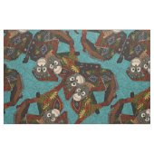 青いオランウータン ファブリック (ファットクウォーター)