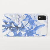 青いオリエンタルリリーフローラの花の名前 Case-Mate iPhoneケース (裏面(横))