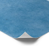 青いオリーブの木立のクラシックキッチン シアノタイプ写真 ポスター (角)