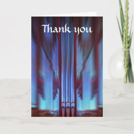 青いオルガンパイプサンキューカード サンキューカード