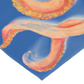 青いオレンジのタコ ショートテーブルランナー (コーナー)