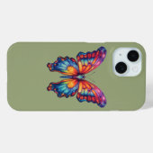 青いオレンジの羽を持つ蝶 Case-Mate iPhoneケース (裏面 (横))