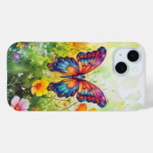 青いオレンジの羽を持つ蝶 Case-Mate iPhoneケース (裏面 (横))