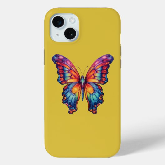 青いオレンジの羽を持つ蝶 Case-Mate iPhoneケース (裏面)