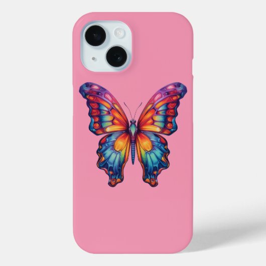 青いオレンジの羽を持つ蝶 Case-Mate iPhoneケース (裏面)