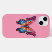 青いオレンジの羽を持つ蝶 Case-Mate iPhoneケース (裏面 (横))